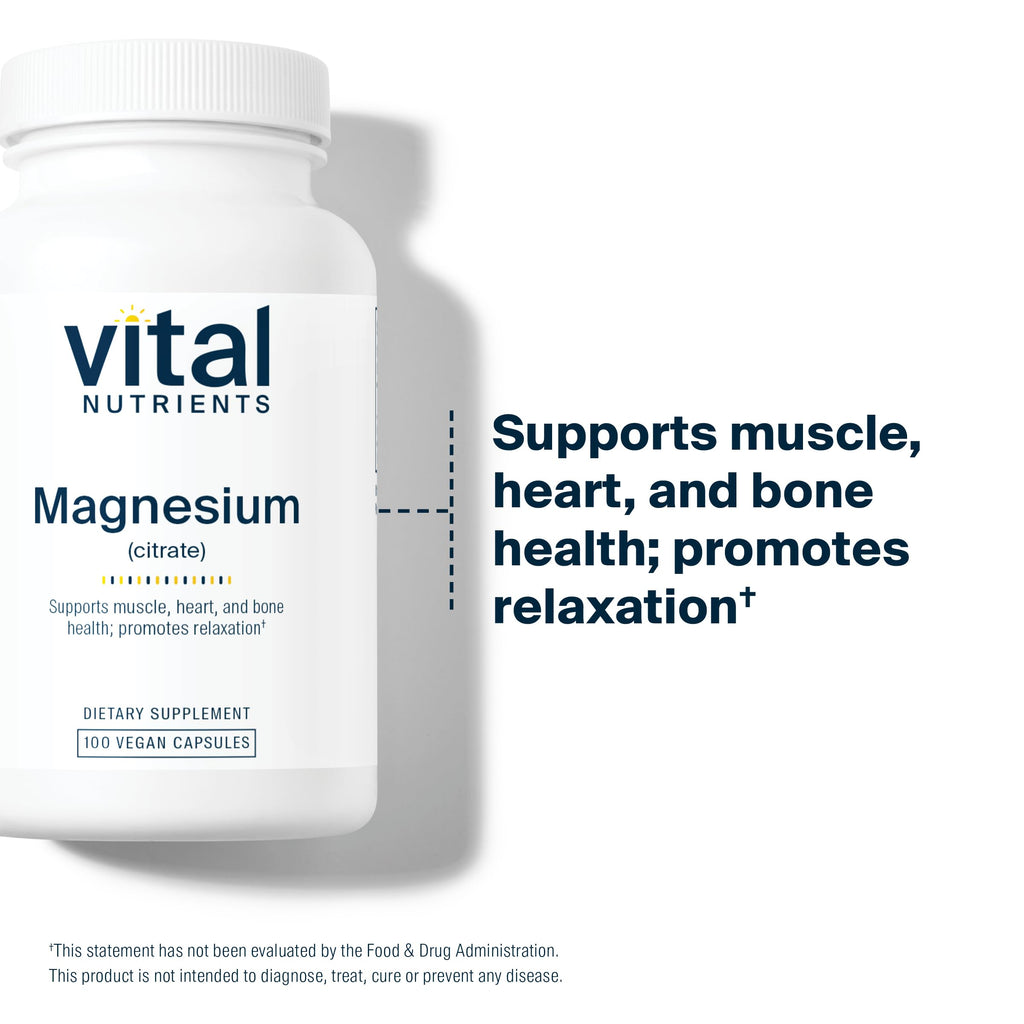 Vital Nutrients Magnesium Citrate 150mg – Supports Sleep, Relaxation & Health | Vegan, Gluten & Dairy Free | 100 Capsules