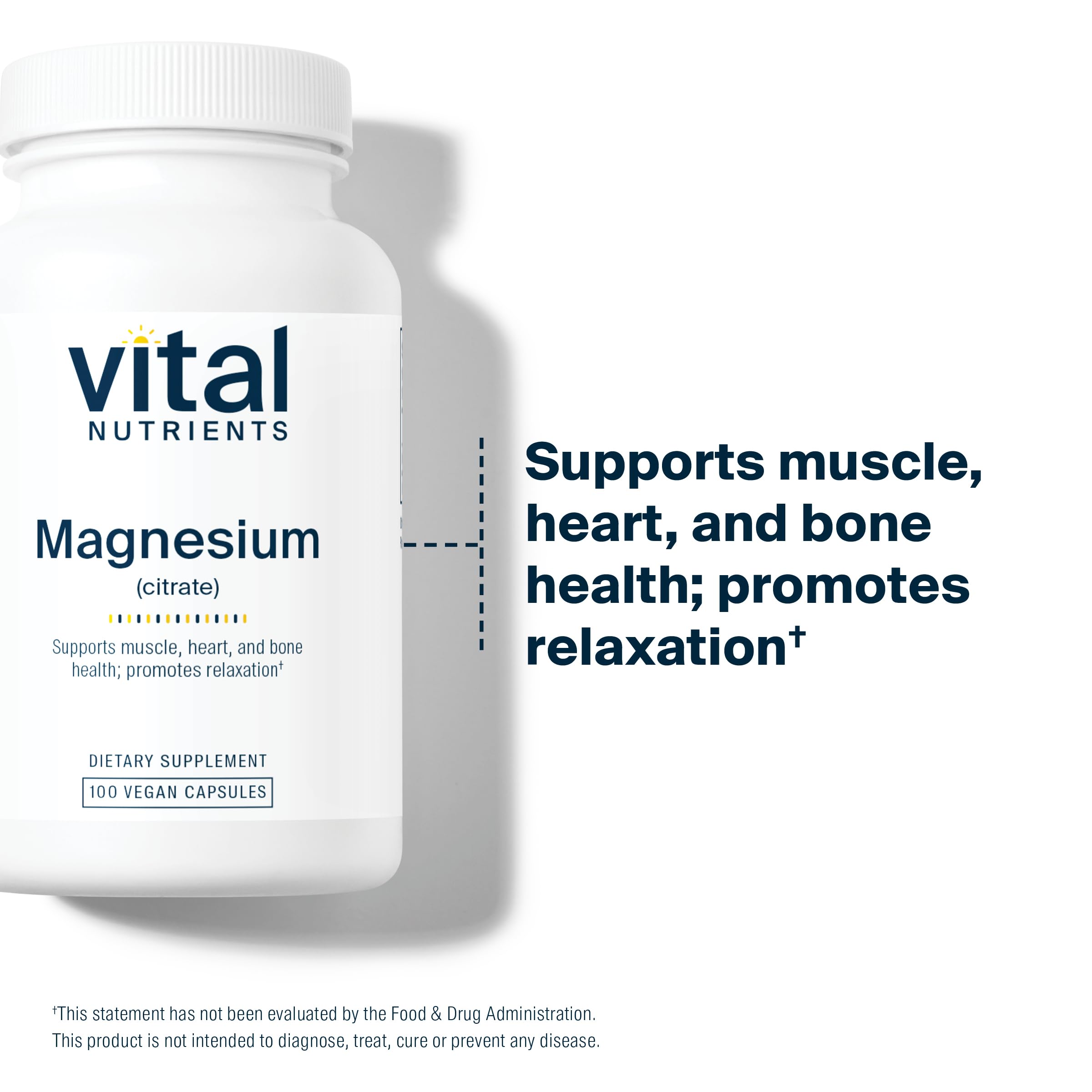 Vital Nutrients Magnesium Citrate 150mg – Supports Sleep, Relaxation & Health | Vegan, Gluten & Dairy Free | 100 Capsules