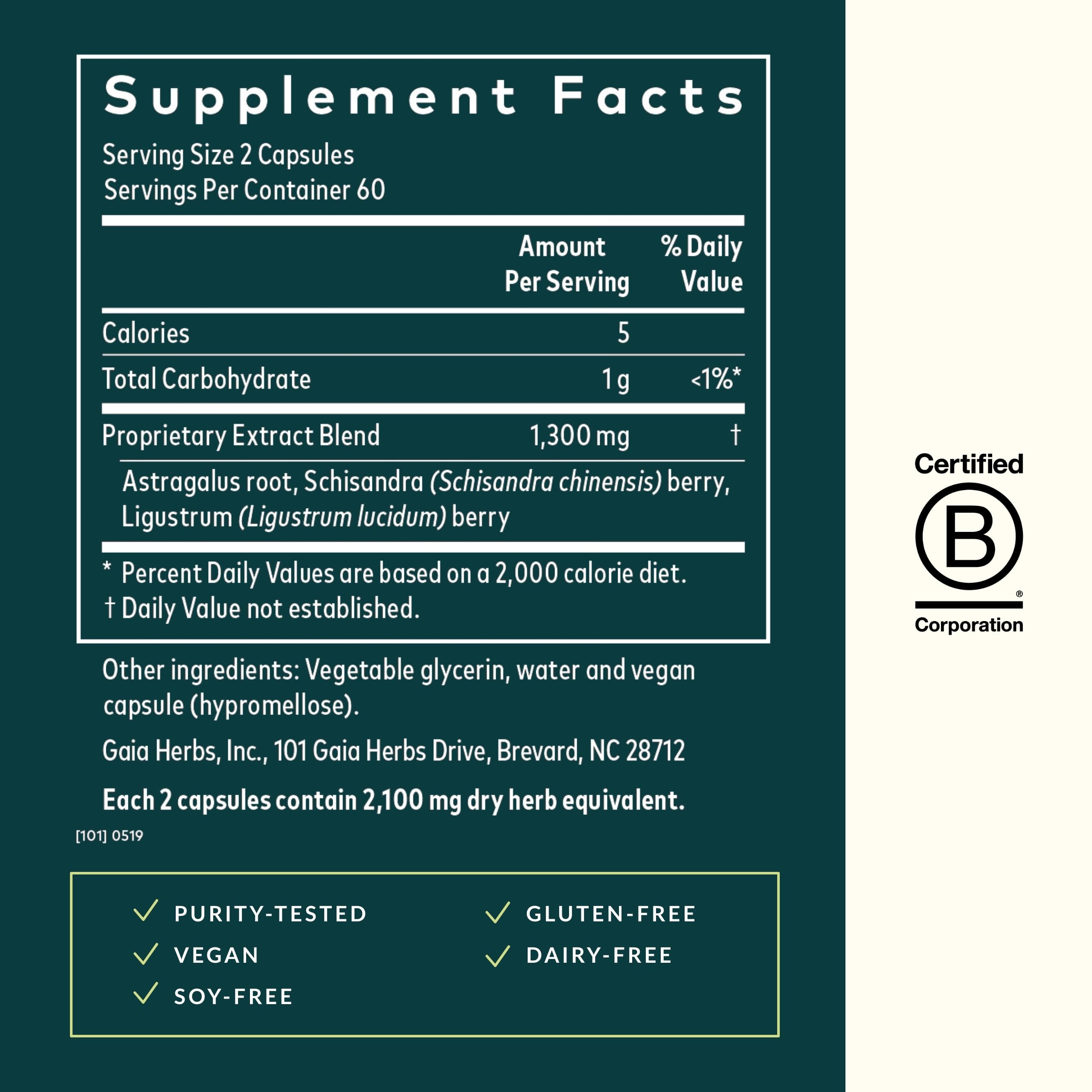 Gaia Herbs Astragalus Supreme – Immune & Antioxidant Support | 120 Vegan Liquid Phyto-Caps (60 Servings)