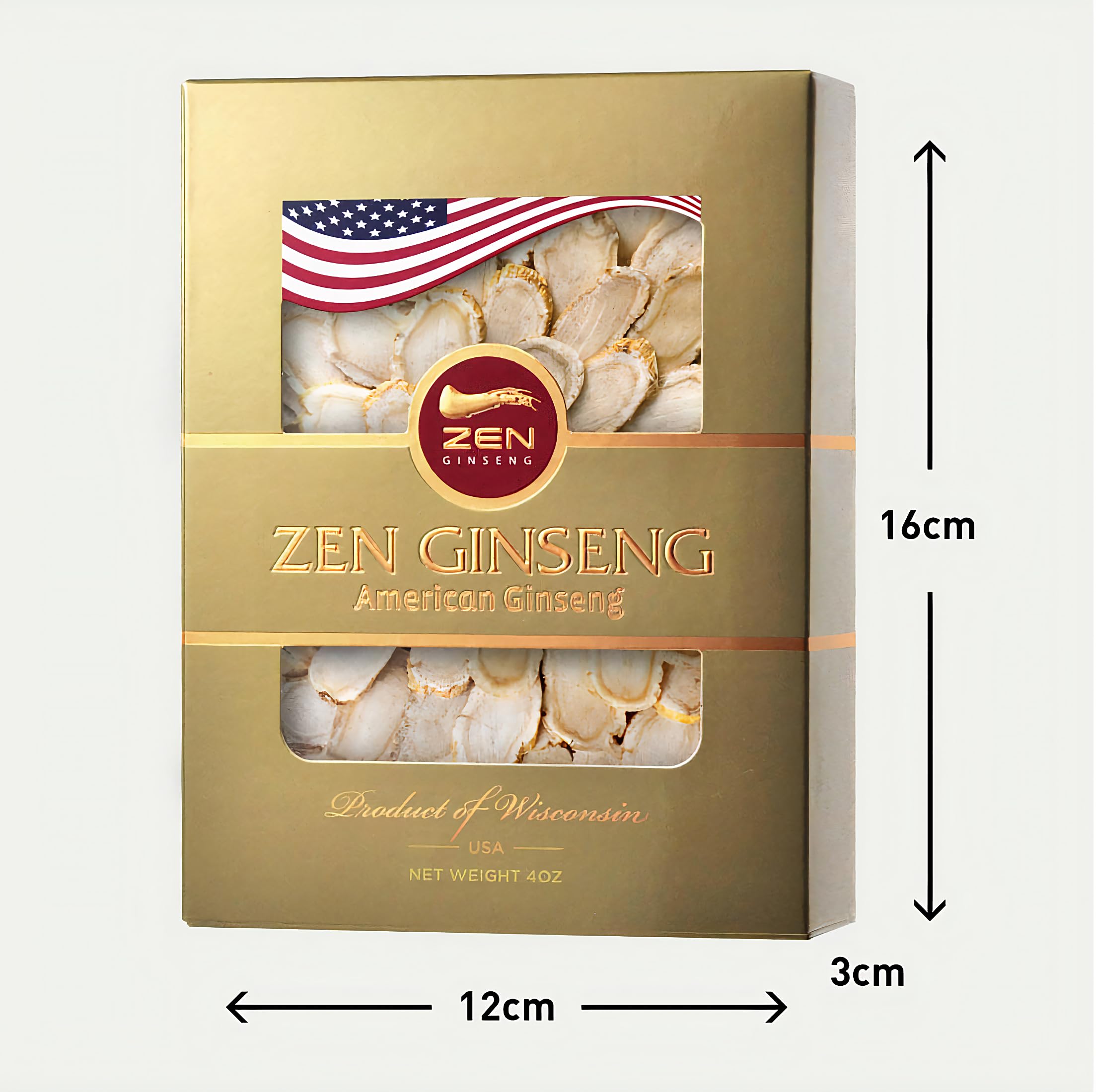 American Wisconsin Ginseng Slices - 16 oz | Boost Energy, Performance & Mood