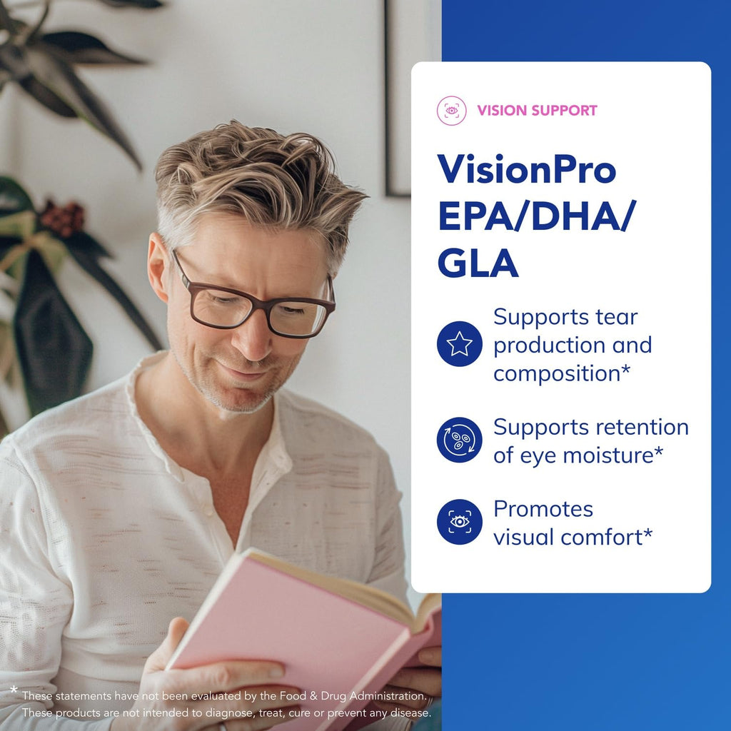 Pure Encapsulations VisionPro EPA/DHA/GLA | Supports Natural Tear Production & Eye Moisture | 180 Softgel Capsules