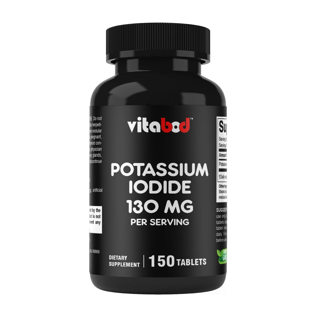 Vitabod Potassium Iodide 130 mg | 150 Tablets (1 Bottle) | Exp 05/2030