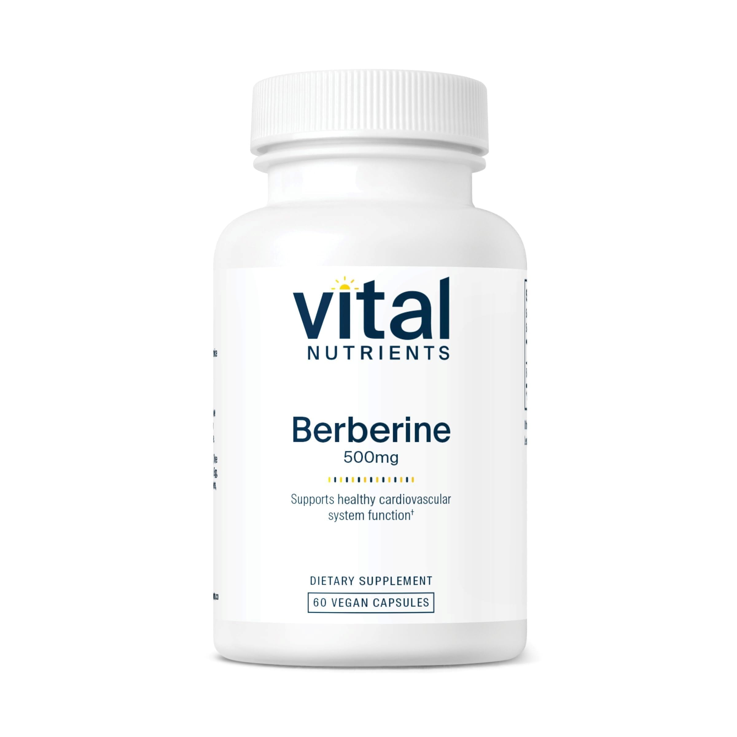 Vital Nutrients Berberine 500 mg Vegan Capsule — Supports Gut Function & Normal Triglyceride Levels | Gluten, Dairy & Soy Free | 60 Capsules