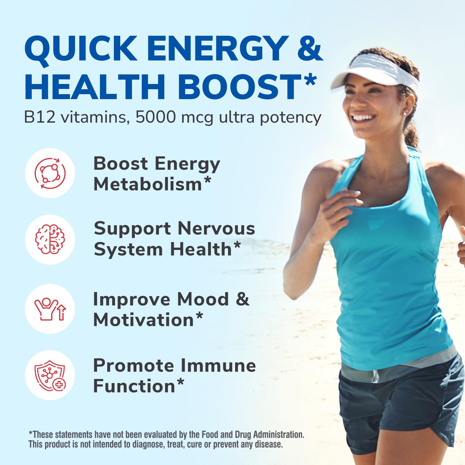 Vitalibre Vitamin B12 Sublingual 5000 mcg – Vegan Methylcobalamin