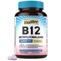 Vitalibre B12 Sublingual 5000 mcg – Vegan Methylcobalamin, Energy