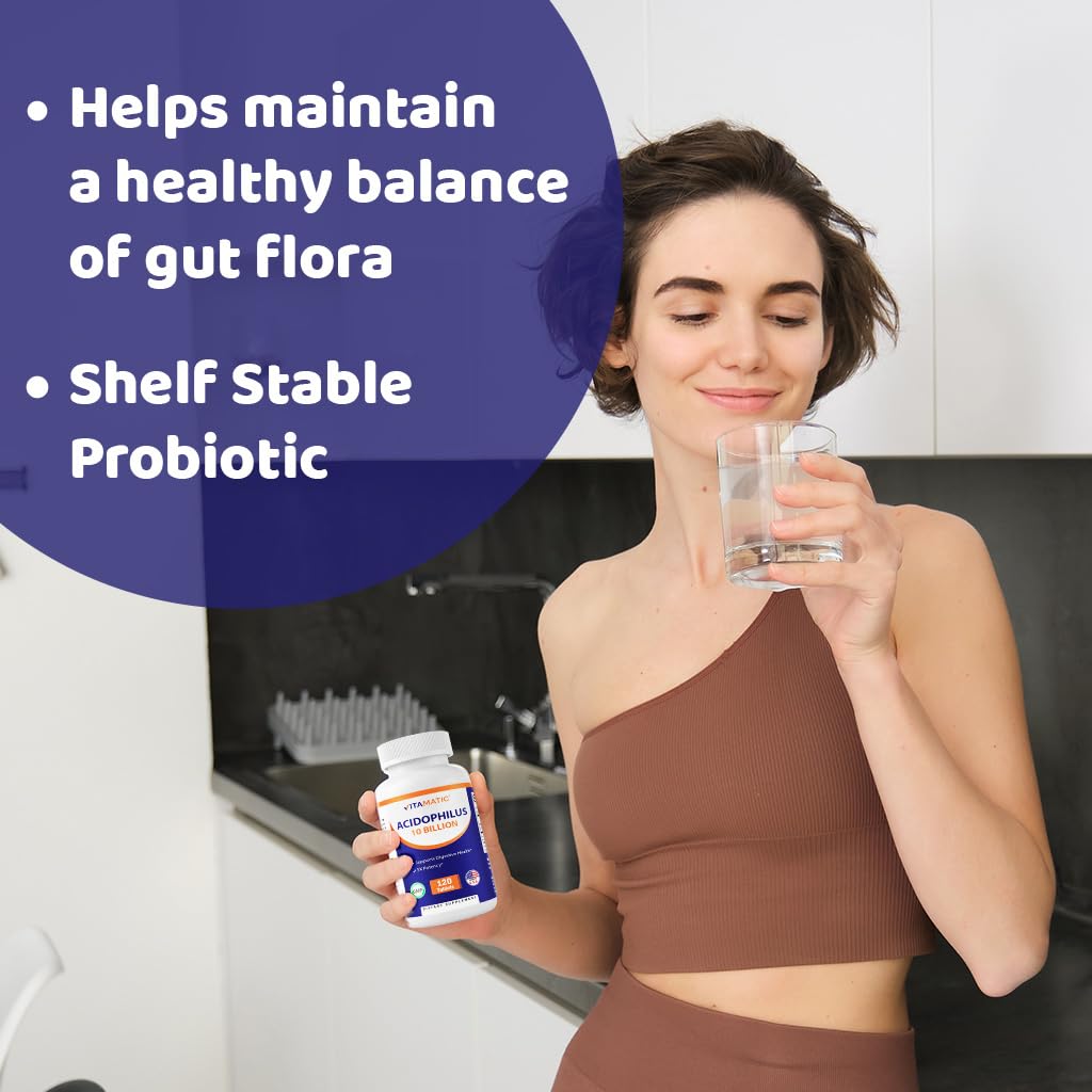 Vitamatic Acidophilus Probiotic — 10B CFU, 120 Tablets