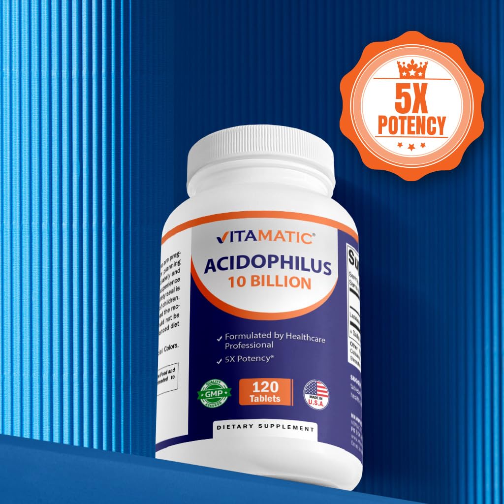 Vitamatic Acidophilus Probiotic — 10B CFU, 120 Tablets