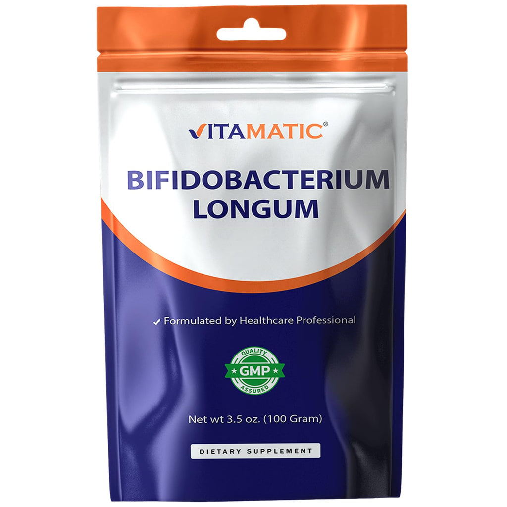 Vitamatic Bifidobacterium Longum Probiotic Powder – Digestive Health Support | 100 g, 100 Servings