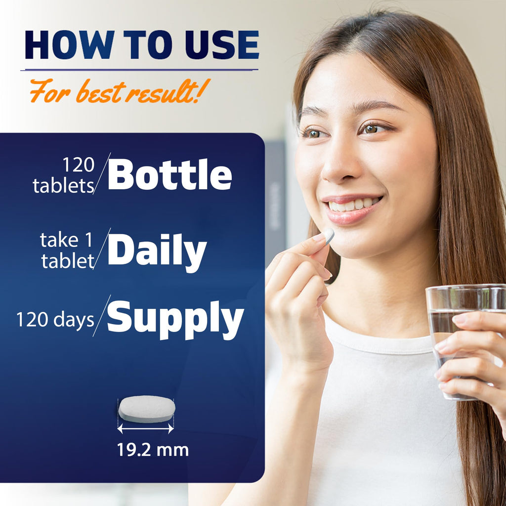 Vitamatic L-Tryptophan 1000mg – 120 Tablets (Pack of 1) | Non-GMO & Gluten Free