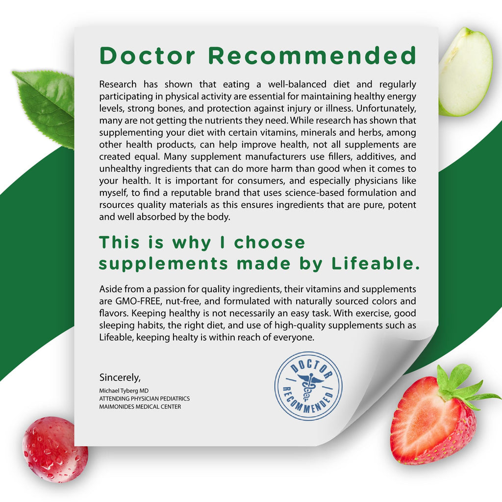 Vitamin D Gummies for Adults – 5000 IU D3 | Immune Support & Healthy Bones | Lifeable 90 Gummies