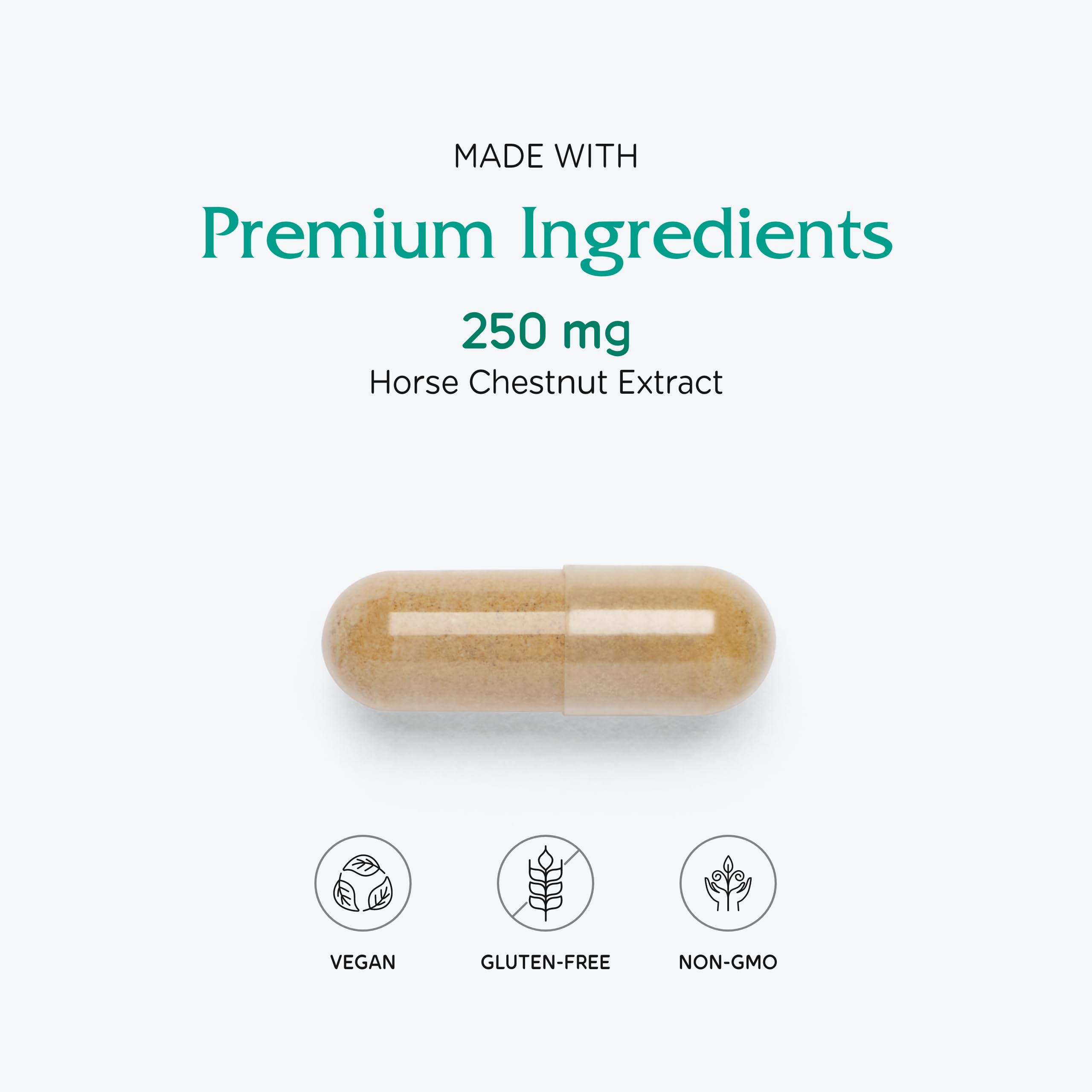 Vitanica Horse Chestnut – Vein & Circulation Support (Vegan, 60 Capsules)