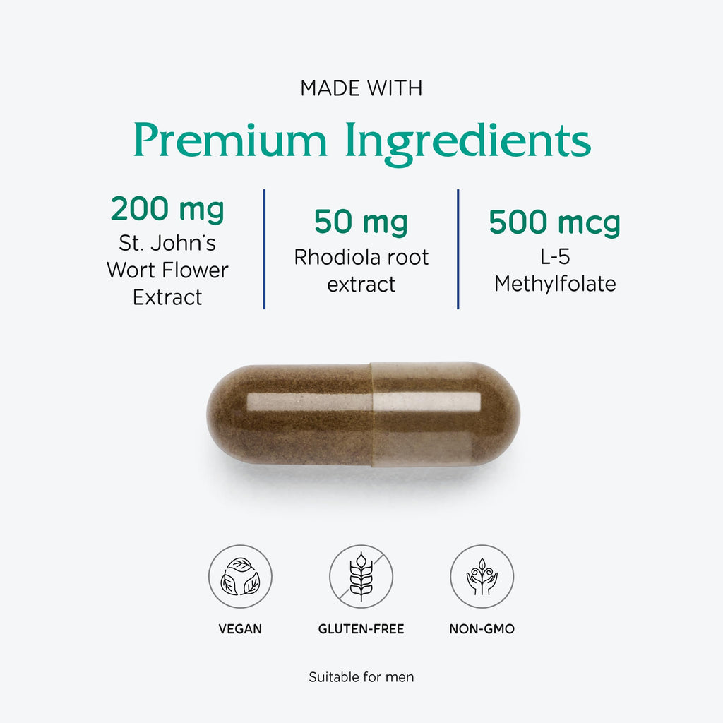 Vitanica Uplift — Mood & Emotional Support, Vegan, 120 Capsules