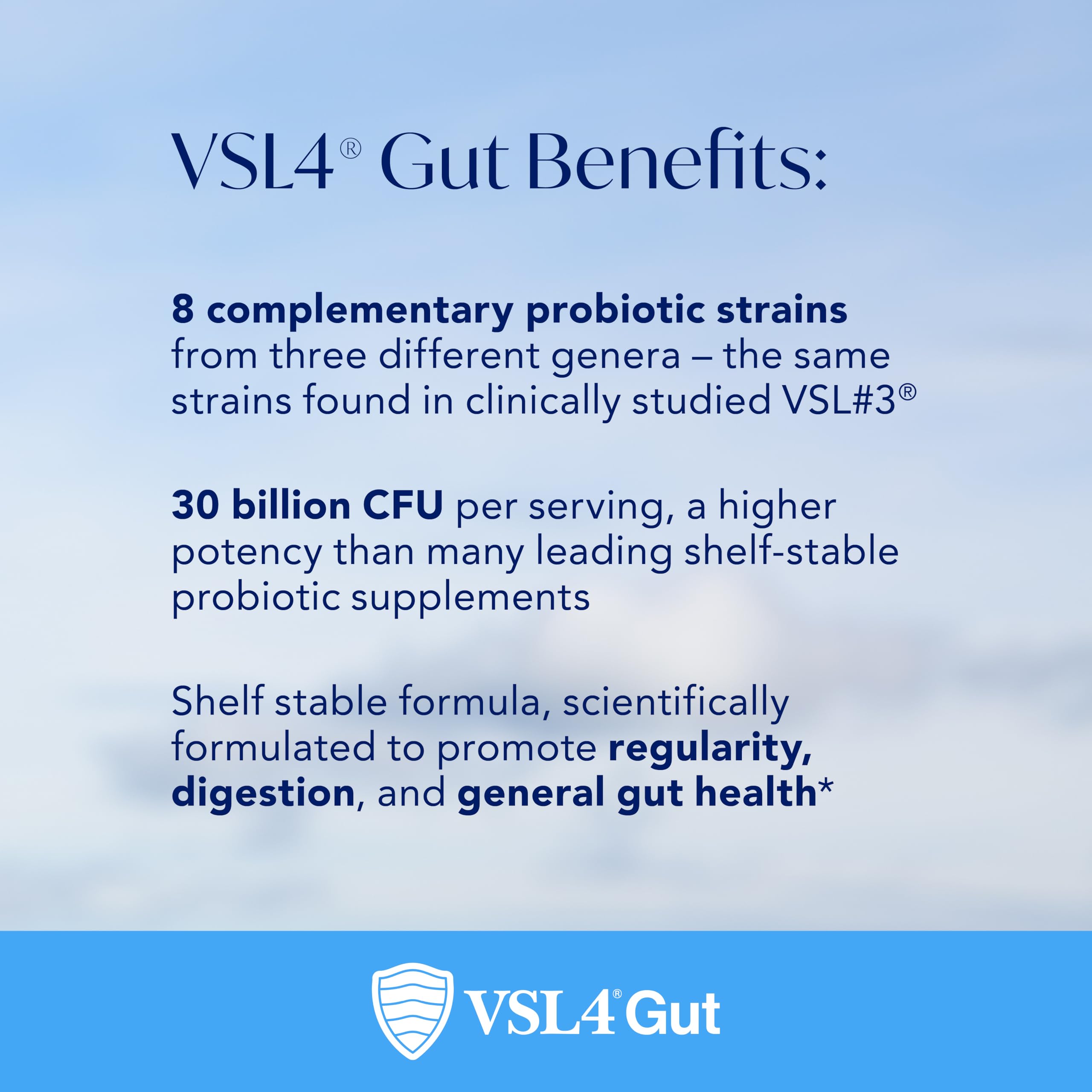 VSL4 Gut Daily Probiotics – 30B CFU, Multi-Strain, 2-Pack (60 Capsules)
