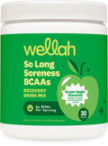 Wellah So Long Soreness BCAA Powder – Green Apple, 30 Servings, Hydration Complex