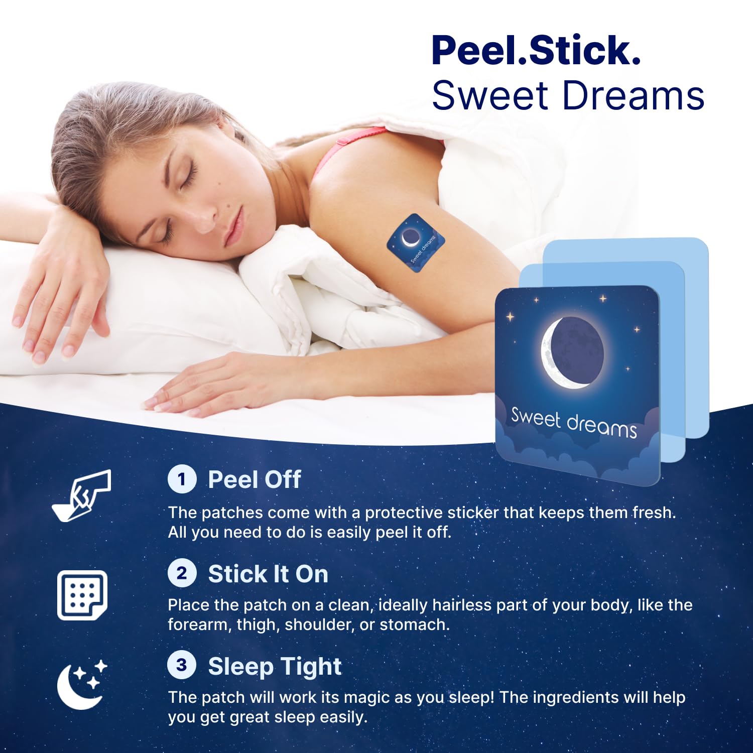 Wellamoon Sleep Patches - Extra Strength Melatonin & Valerian for Adults