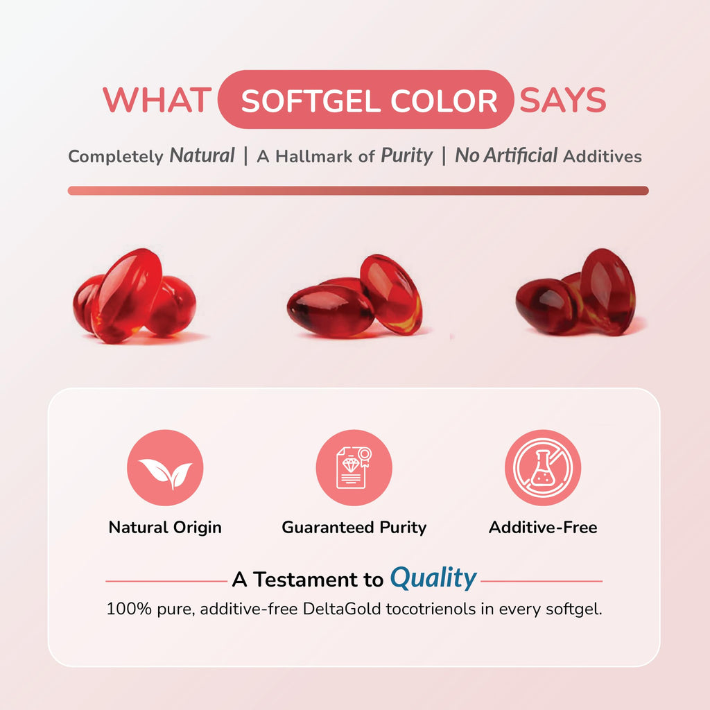 Wellness Extract Annatto Tocotrienols Vitamin E - Tocopherol-Free, Non-GMO, Gluten Free (125mg, 60 Softgels)