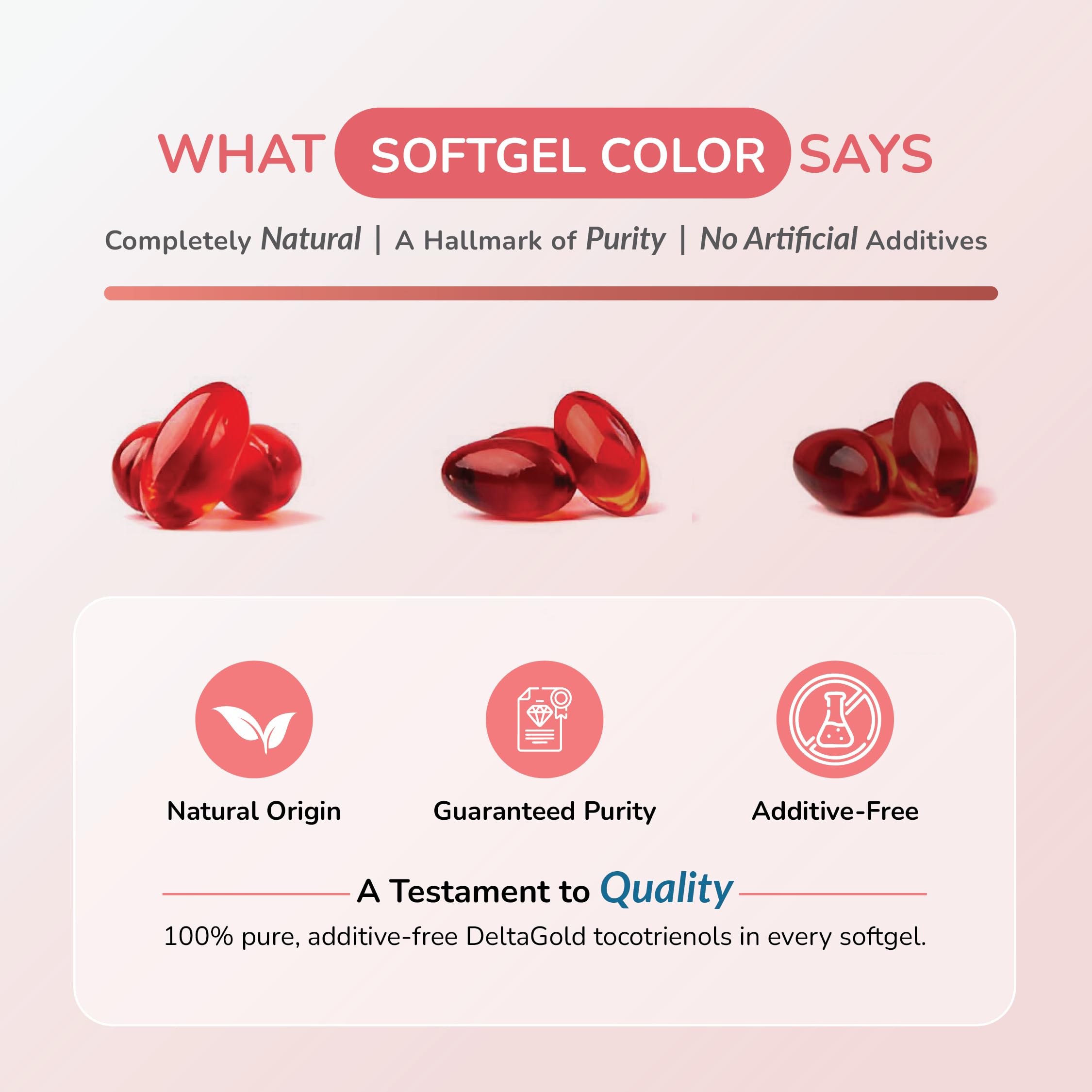 Wellness Extract Annatto Tocotrienols Vitamin E - Tocopherol-Free, Non-GMO, Gluten Free (125mg, 60 Softgels)