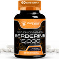 WELLNESS LABSRX Berberine 15,000mg – 120 Capsules | Third-Party Tested HCL with Cinnamon, Black Pepper & Apple Cider Vinegar