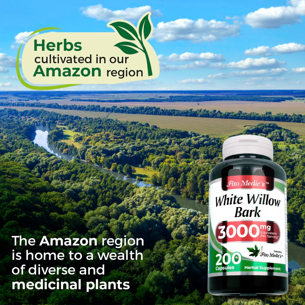 FITO MEDIC'S White Willow Bark | White Willow Extract | 180 Capsules Concentrate Extract | Herbal Supplement High Absorption
