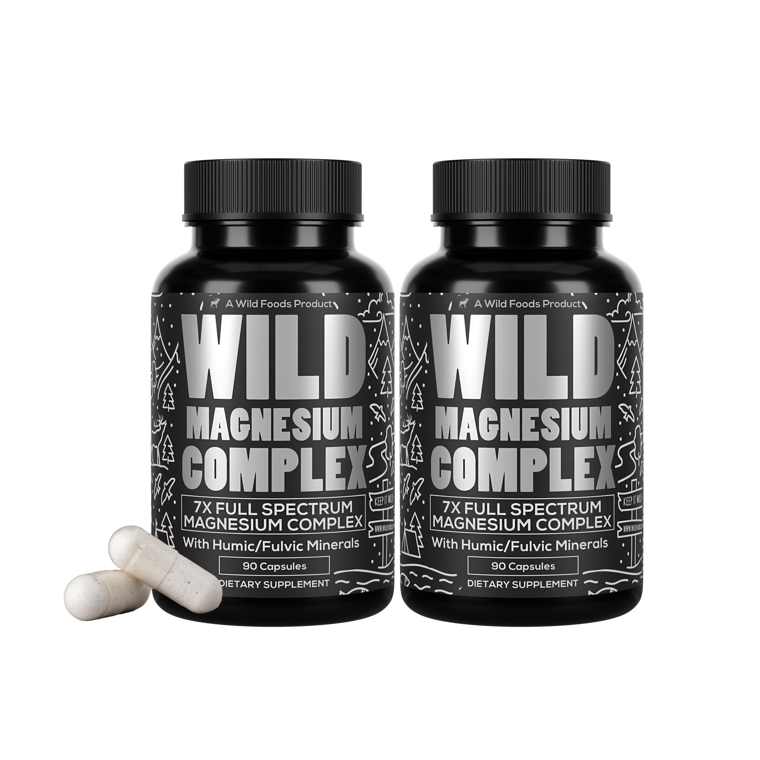 Wild Foods Magnesium Complex – 7 Forms for High Absorption | Pack of 3 (270 capsules)