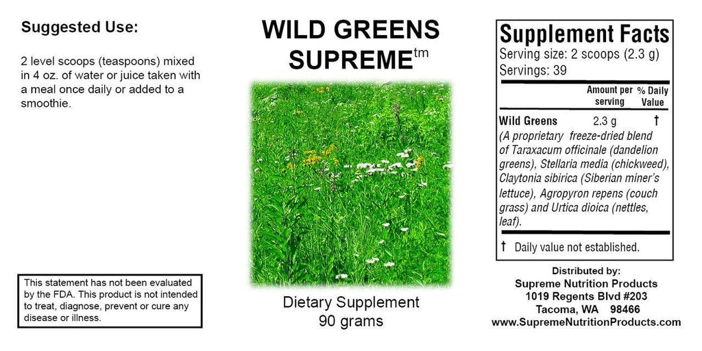 Wild Greens Supreme Herbal Powder 90g Pack of 2 | Supreme Nutrition