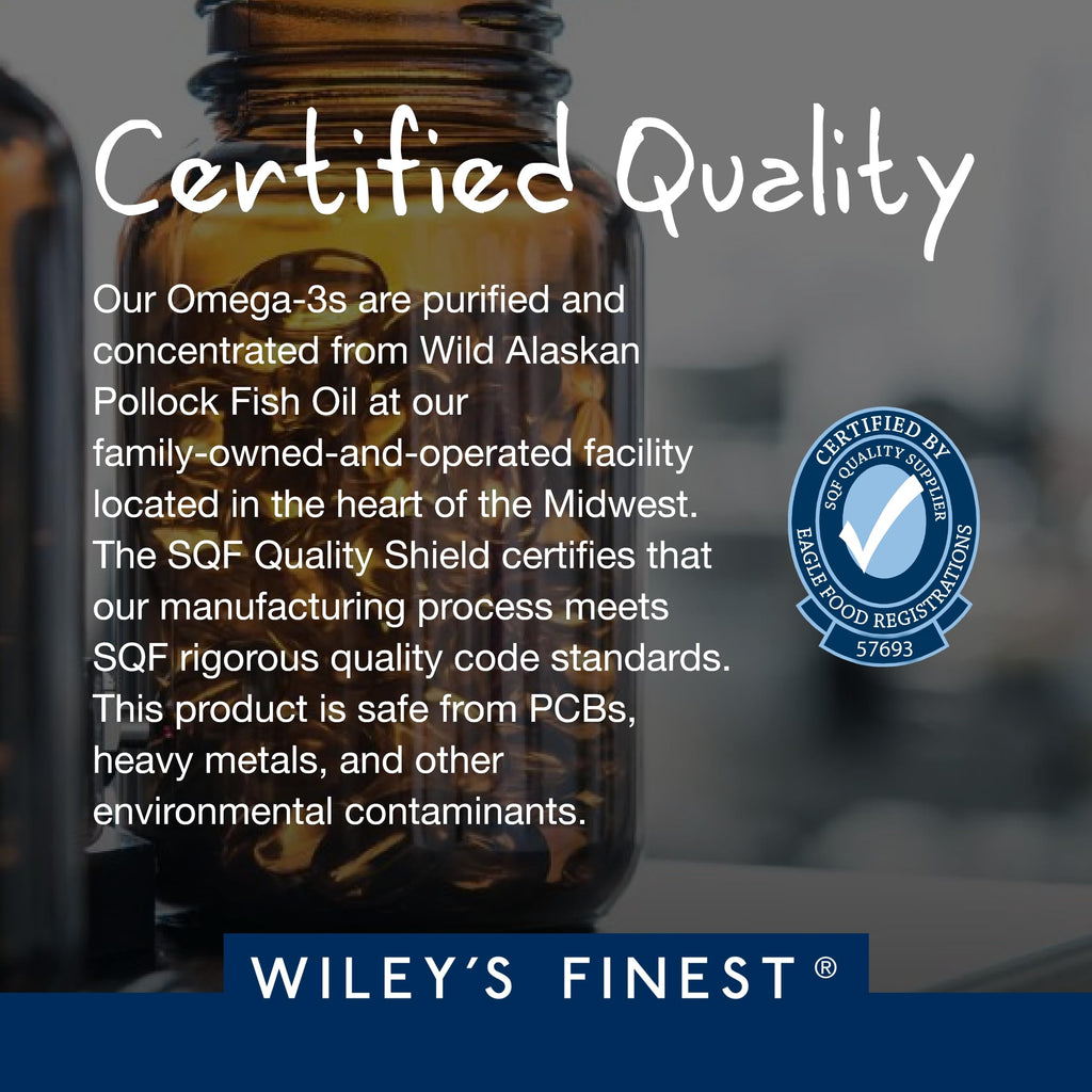 Wiley's Finest Wild Alaskan Fish Oil Peak EPA - 1000mg Omega-3s, 30 Softgels