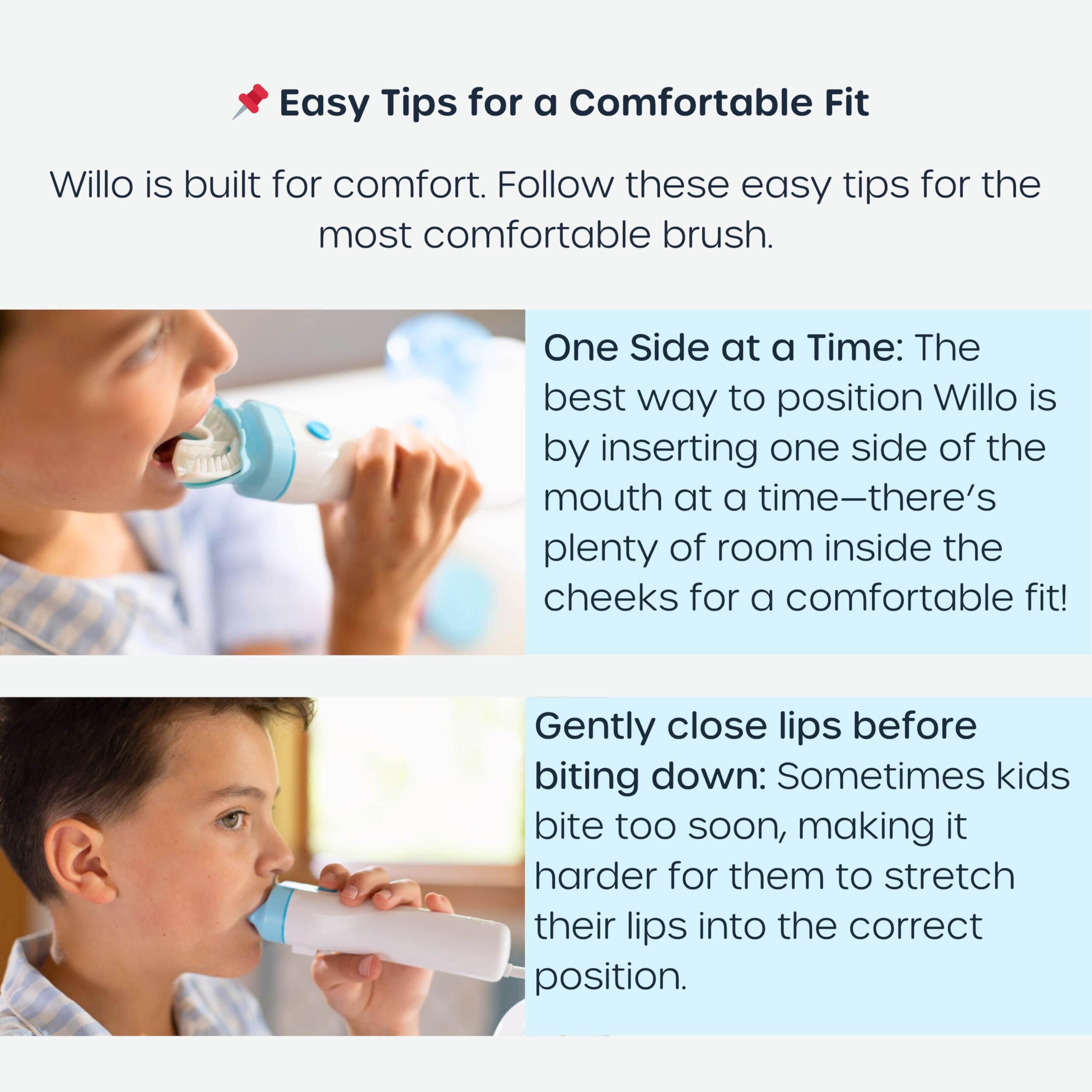 Willo Fully Automatic Kids U-Shaped Electric Toothbrush – 2 Timers, Deep-Cleans, Consistent Results | Bubble Twist Small (Ages 5-7)