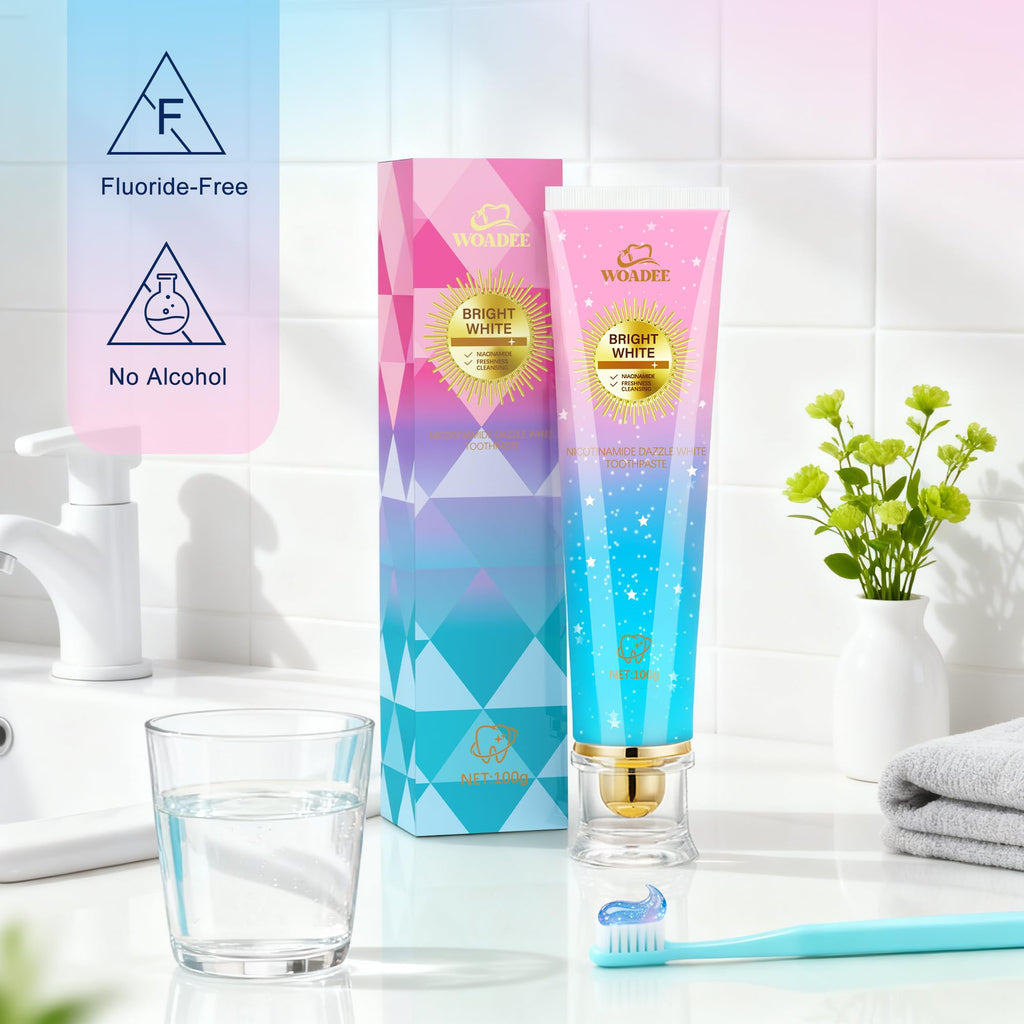 Woadee Niacinamide Whitening Toothpaste | Fluoride-Free Enamel & Gum Health | Mint