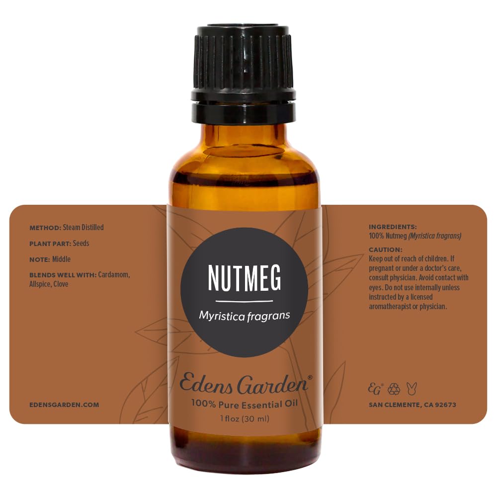 Edens Garden Nutmeg Essential Oil – 100% Pure Premium Grade, 30 ml (1 fl oz)