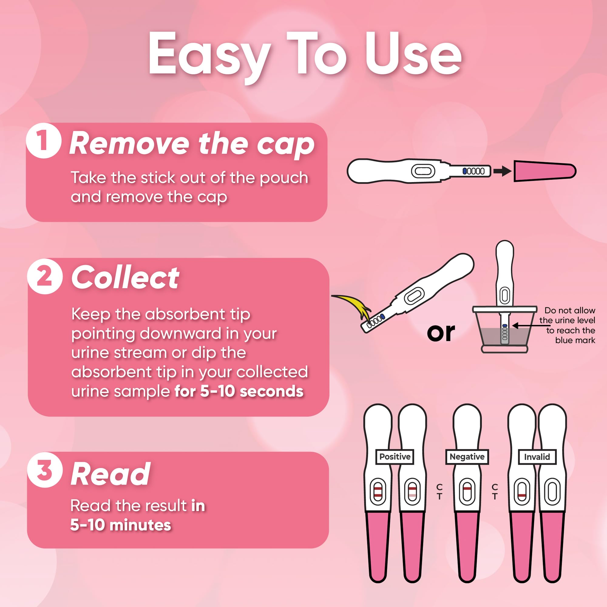 Wondfo Early Result Pregnancy Test Sticks - 2 Pack (6 Days Early) | Home Use