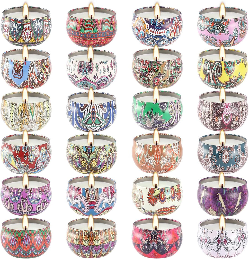 WPONSZU 24 Day Scented Candle Advent Calendar 2025 – Countdown to Christmas (24 Pack)