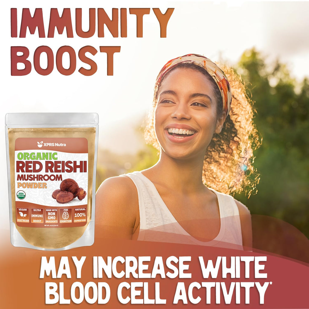 XPRS Nutra Organic Red Reishi Powder 4oz – Cognition & Energy (Vegan)