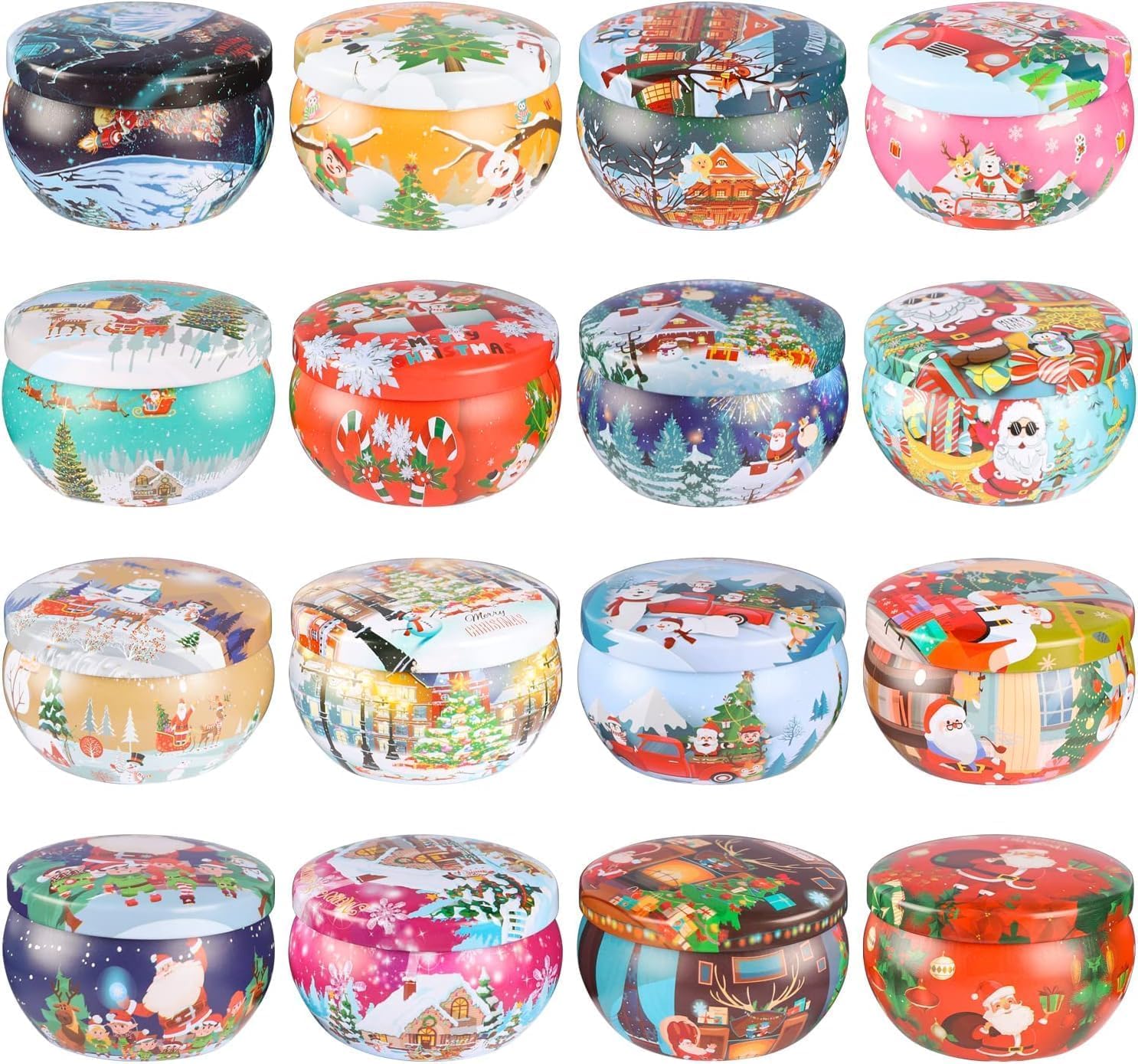 YOROXRG 16 Pack Christmas Scented Candles Gift Set – 2.5oz Soy Wax Jar Candles