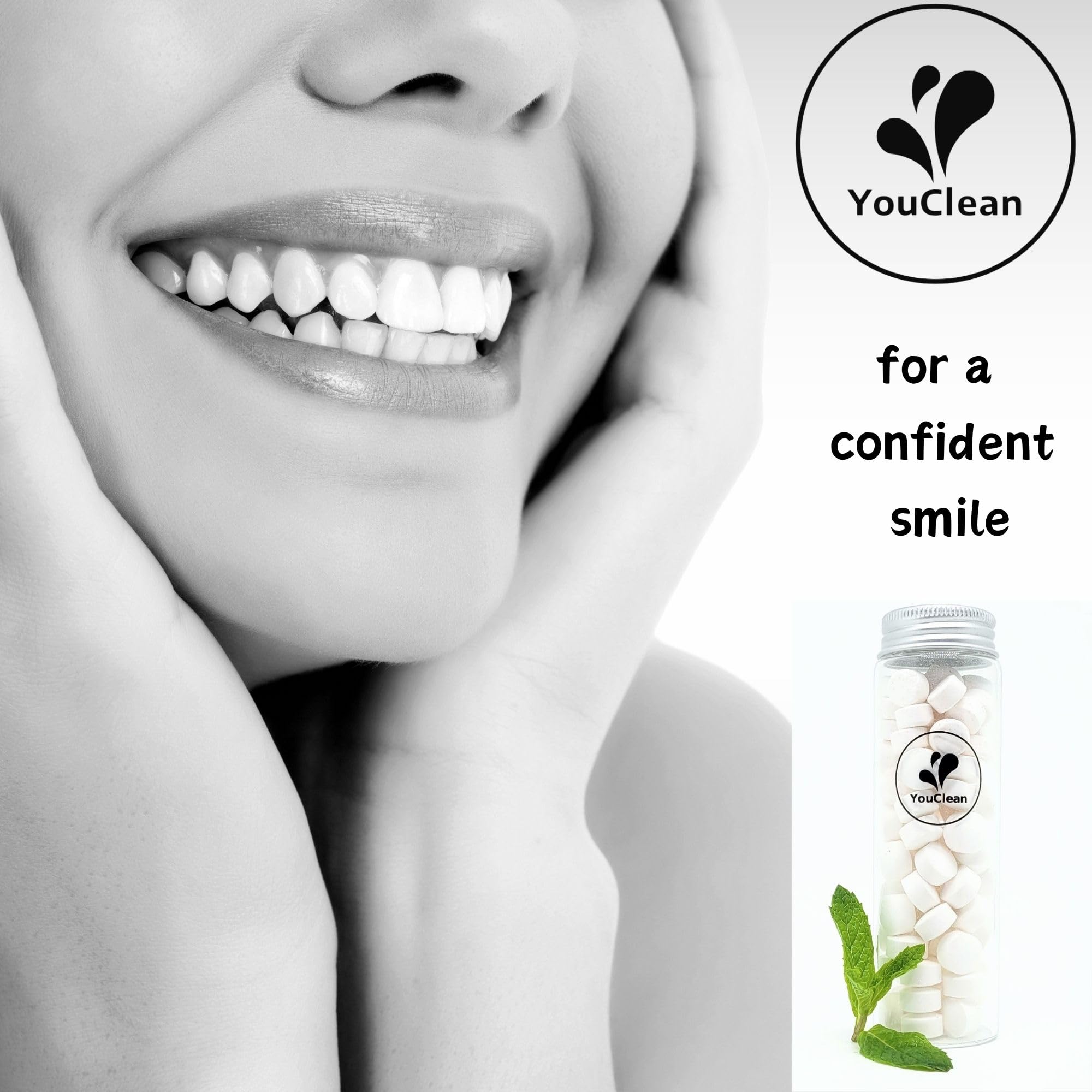 YouClean Refill Pack: 365 Toothpaste Tablets — Fluoride-Free Mint, Nano Hydroxyapatite