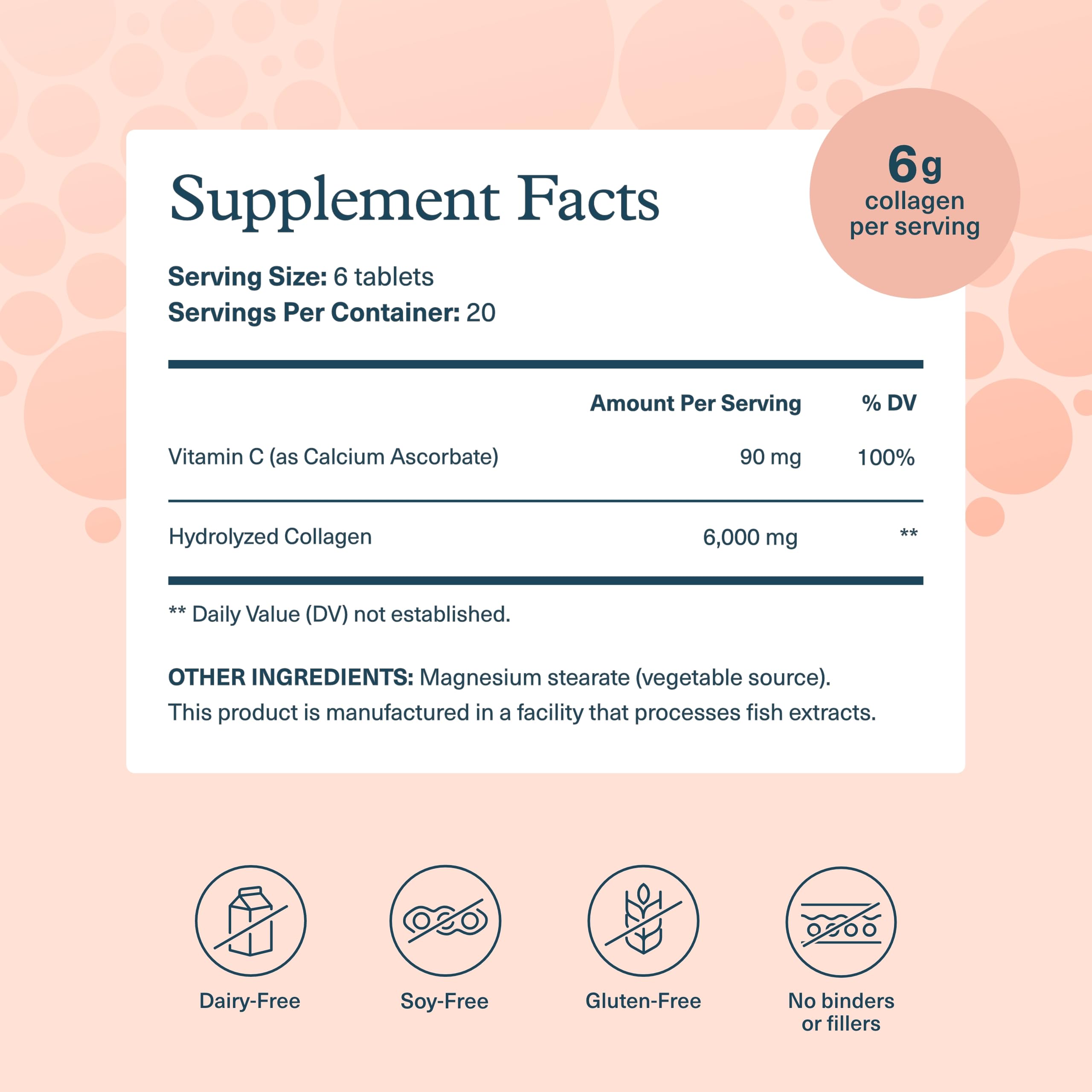 Youtheory Advanced Collagen 6,000 mg + Vitamin C – Hair, Skin & Nails (Pack of 2, 120 Tablets)