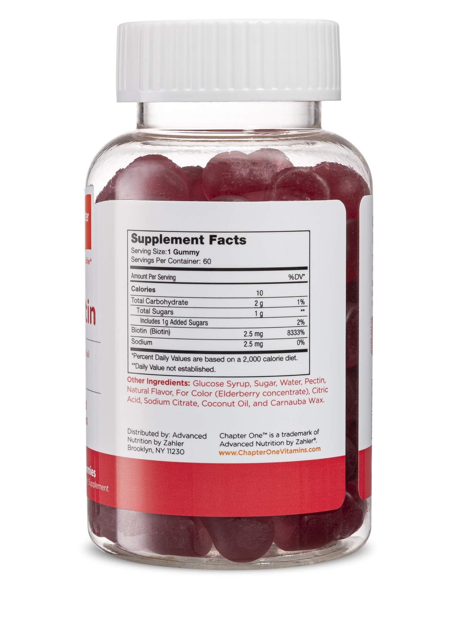 Zahler Chapter One Biotin Gummies – Hair, Skin & Nails Fortifying Biotin, 60 Gummies (Pack of 2) | Certified Kosher