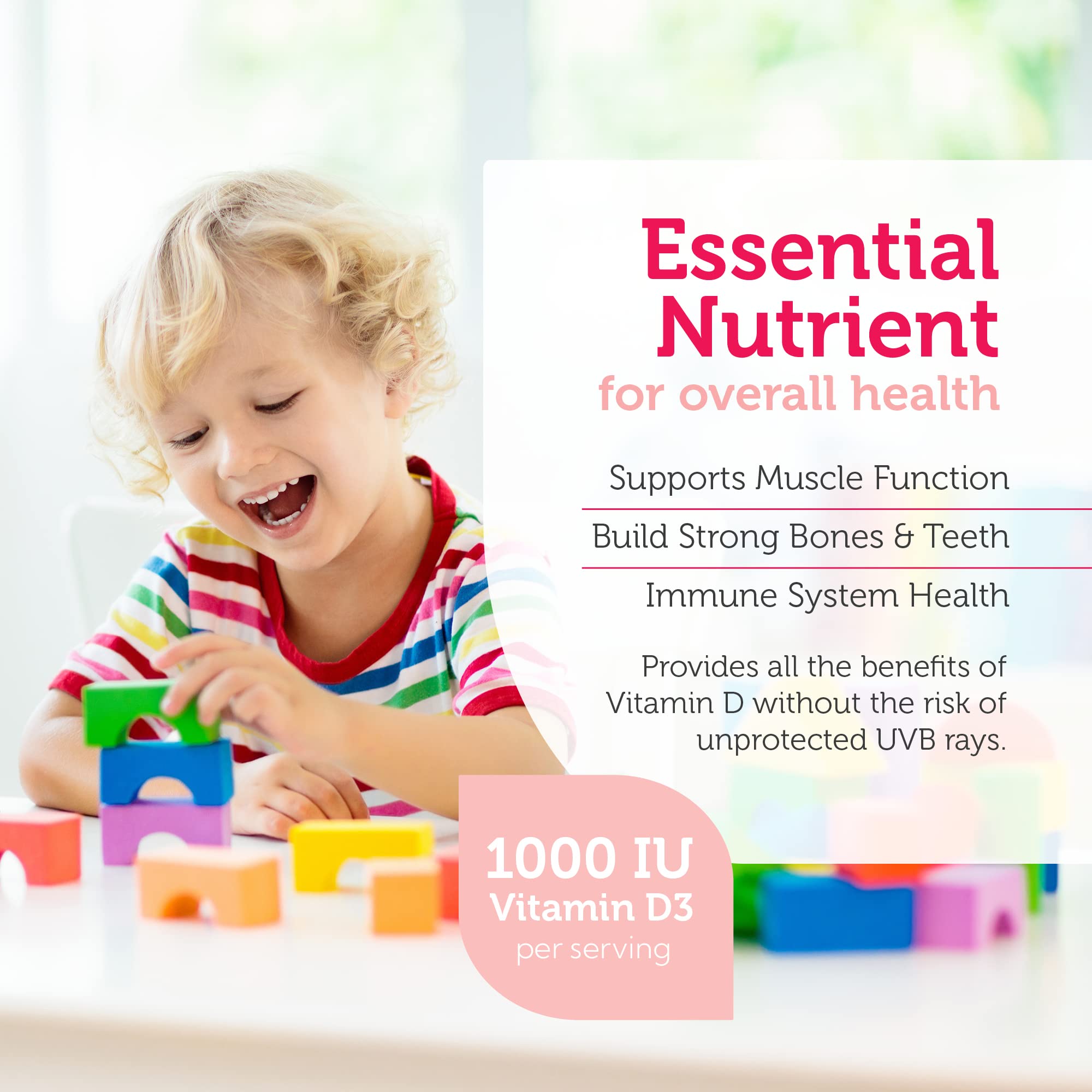 Zahler Junior D3 Vitamin D3 for Kids – 1000 IU Chewable, Kosher, Orange Flavor