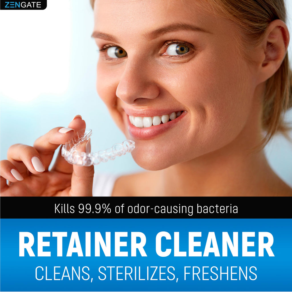 ZENGATE Retainer Cleaner Tablets – 120 Dental Cleansing Tablets (3-Min) | FSA/HSA Approved