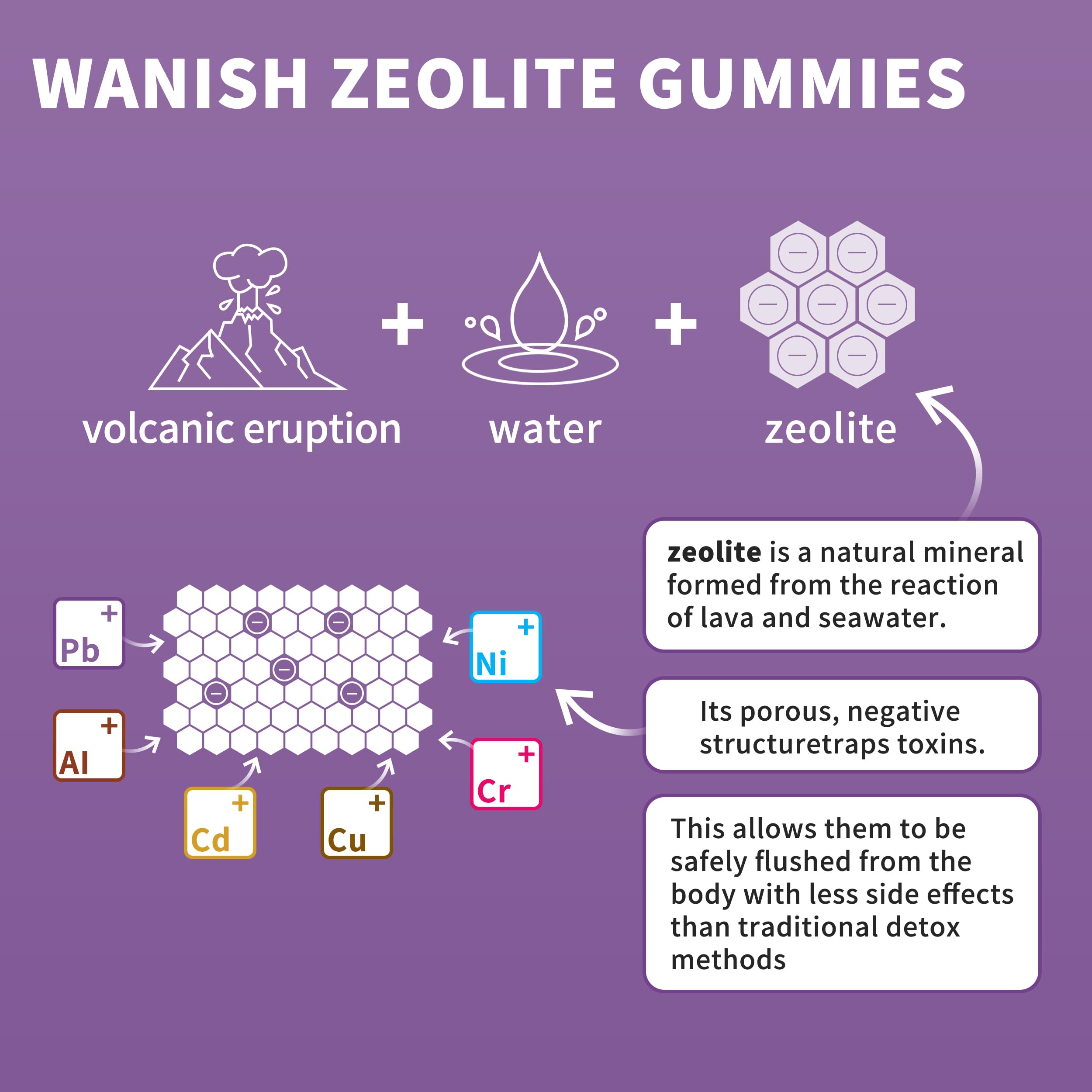 Zeolite Gummies for Adults - Immune, Gut & Liver Support | Vegan, Non-GMO, Sugar-Free Apple Flavor | 60 Count