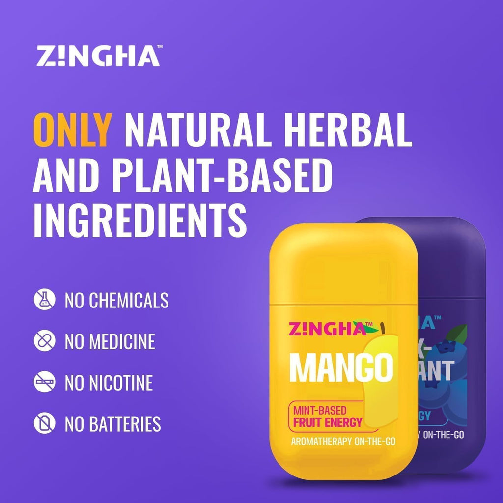 Z!NGHA Dual Nasal Inhaler Stick – Uplifting Essential Oils | 2pk Calm