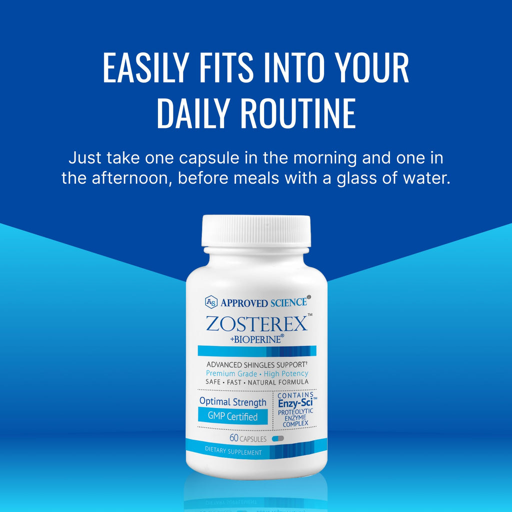 Approved Science Zosterex - Extra-Strength L-Lysine 1000mg, Vitamin B Complex, Zinc - Immune Support & Cold Sore Treatment - 180 Vegan Capsules - 3 Bottles